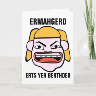 Ermahgerd Herper Berthder Karte