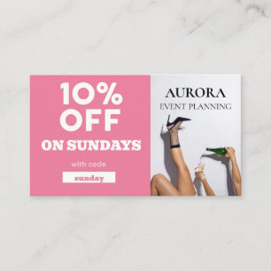 Ermäßigung bei der Veranstaltungsplanung Visitenkarte