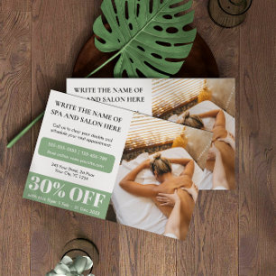 Ermäßigung für Foto-Massage Flyer