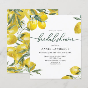 Ermäßigung Lebhafte Lemon Bridal Dusche Einladunge