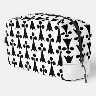 Ermine Pattern, mittelalterliches Muster, Schwarz Waschbeutel