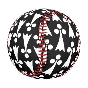 Ermine Pattern, mittelalterliches Muster, weiß auf Baseball