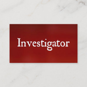 Ermittler Bright Red Business Card Visitenkarte