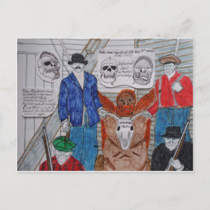 Ermordete große Füße menschlich, 1910, Postkarte