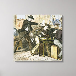 Ermordung von "wildem Bill" (W.B. Hickok) durch Leinwanddruck