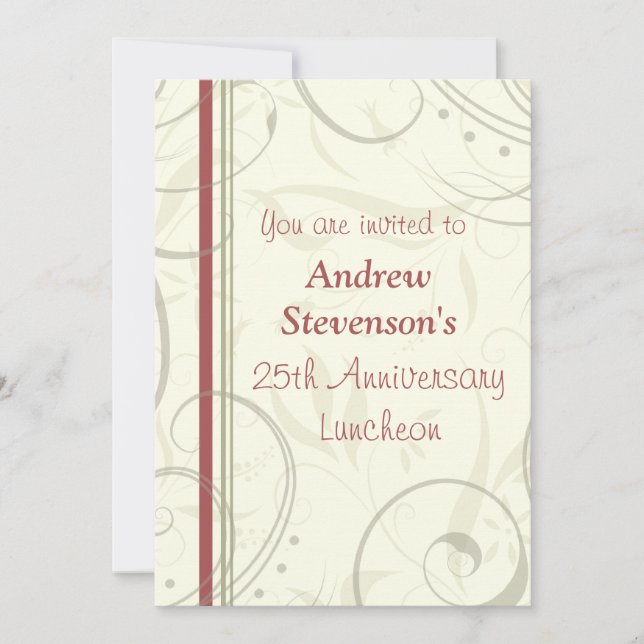 Ermployee Jahrestags-Mittagessen-Einladungen Einladung (Vorderseite)