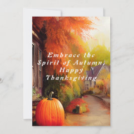 Ermutigen Sie den Geist des Herbstglücks Thanksgiv Einladung