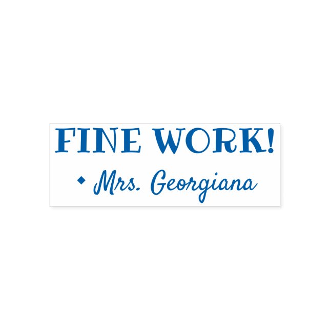 Ermutigen von "FINE ARBEIT!" + Benutzerdefinierter Permastempel (Design)