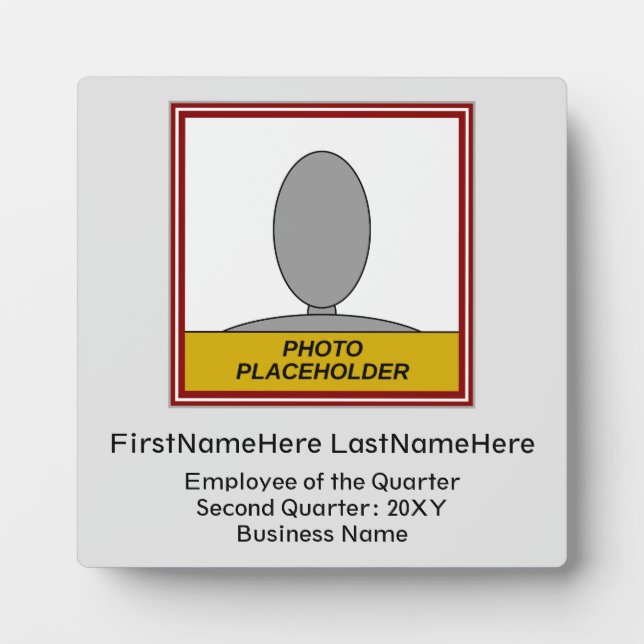 Ermutigend, Basic Staff Recognition Award Plaque Fotoplatte (Vorderseite)