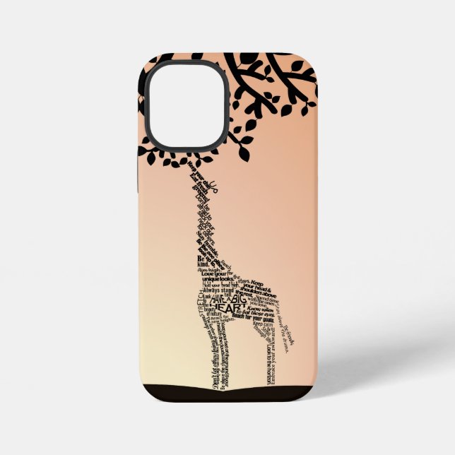 Ermutigend für Giraffe-Handy-Fall iPhone Hülle (Rückseite)