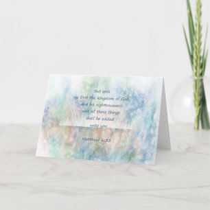 Ermutigend Inspiration Bible Verse Matt 6:33 Karte