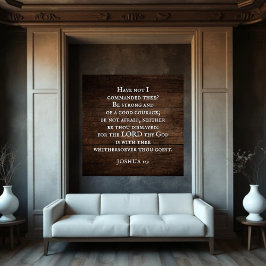 Ermutigend Joshua 1:9 King James Bible Verse Poster