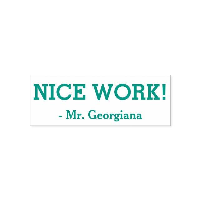 Ermutigend "NICE WORK!" Briefmarke aus Kautschuk Permastempel (Design)