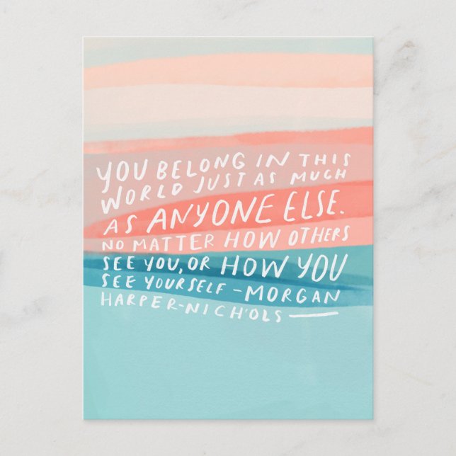 ermutigende farbige Postkarte (Vorderseite)