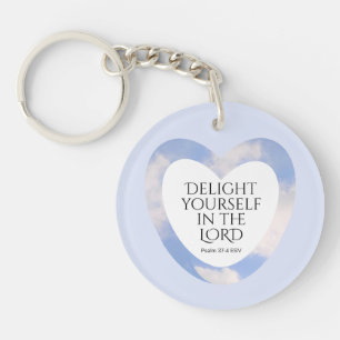 Ermutigender und aufmunternder hellblauer Bibelver Schlüsselanhänger