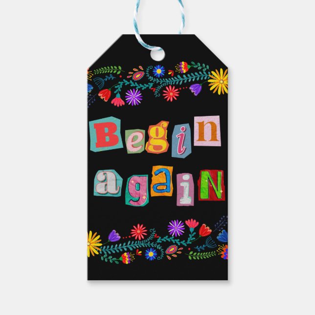 Ermutigung beginnt wieder über die zweite Chance h Geschenkanhänger (Vorderseite)