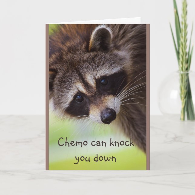 Ermutigung Chemo kann dich in Raccoon niederreißen Karte (Vorderseite)