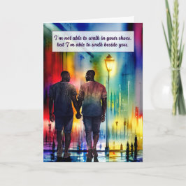 Ermutigung des Afroamerikaners Gay Men Rainbow Karte