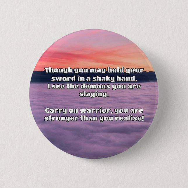 Ermutigung des Empath Warrior zu einem positiven Z Button (Vorderseite)