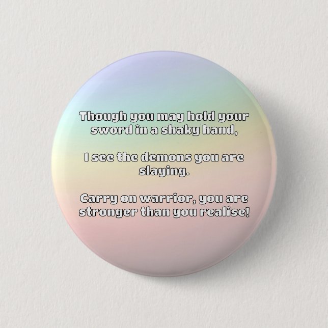 Ermutigung des Empath Warrior zu einem positiven Z Button (Vorderseite)