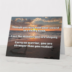 Ermutigung des Empath Warrior zu einem positiven Z Karte