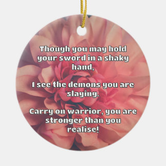 Ermutigung des Empath Warrior zu einem positiven Z Keramik Ornament