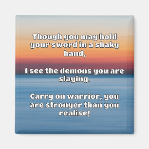 Ermutigung des Empath Warrior zu einem positiven Z Magnet