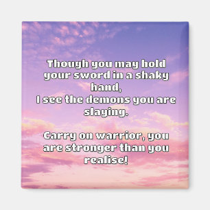 Ermutigung des Empath Warrior zu einem positiven Z Magnet