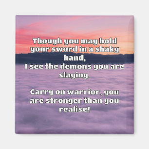 Ermutigung des Empath Warrior zu einem positiven Z Magnet