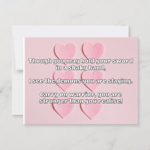 Ermutigung des Empath Warrior zu einem positiven Z Postkarte