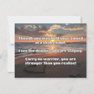 Ermutigung des Empath Warrior zu einem positiven Z Postkarte