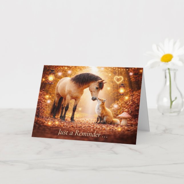 Ermutigung Freundschaft Freundlichkeit Pferd Fuchs Karte (Kleine Pflanze)
