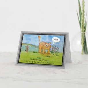 Ermutigung Funny Spaß Katze Hund können Sie es tun Karte