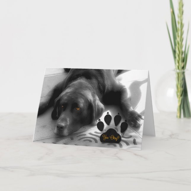 Ermutigung für den Labrador Retriever Dog Lover Karte (Vorderseite)