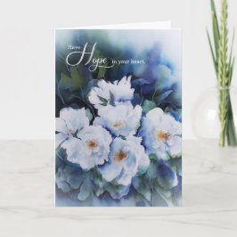 Ermutigung haben Hoffnung in Ihrem Herzen blauer B Karte