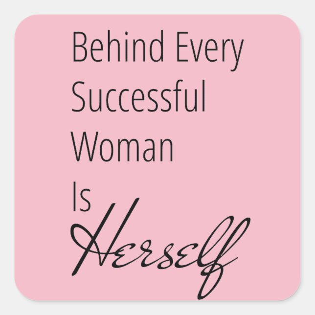 Ermutigung hinter der Frau ist selbst Aufkleber (Vorderseite)