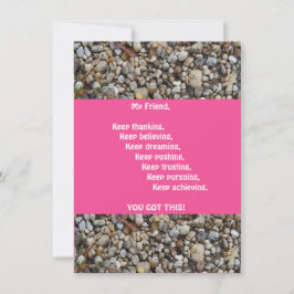 Ermutigung ihrer flachen Grußkarte