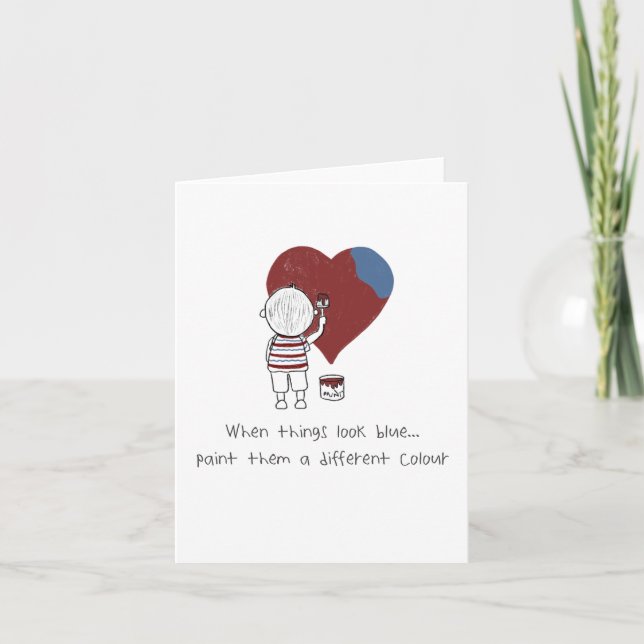 Ermutigung nur, weil niedliche Grußkarte Karte (Vorderseite)