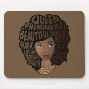 Ermutigung schwarzer Frauen, braun Mousepad