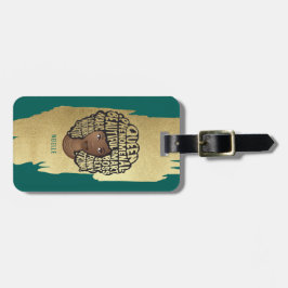 Ermutigung schwarzer Frauen, natürliches Haar, gol Gepäckanhänger