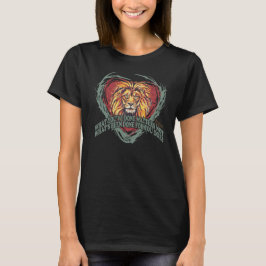 Ermutigung von Lionenherzen, Löwenkopf im Herzen T-Shirt