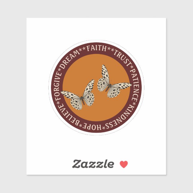 Ermutigung von Wörtern Herbstlaub Inspiration Aufkleber (Blatt)