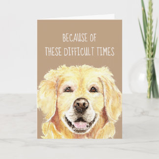 Ermutigung Wasserfarbener Goldener Retriever Hund Karte