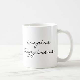 Ermutigung zum Erstellen von Happiness Script-Hand Kaffeetasse