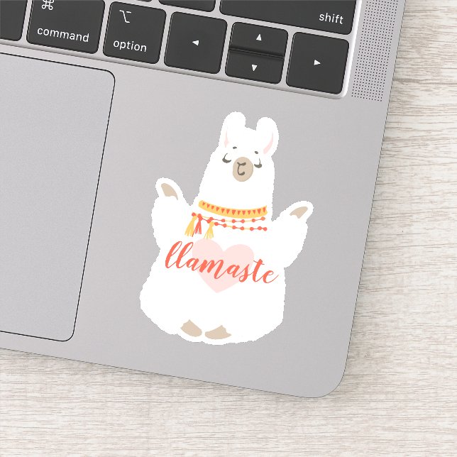 Ermutigung zur Position des Llamaste Yoga Aufkleber (Detail)