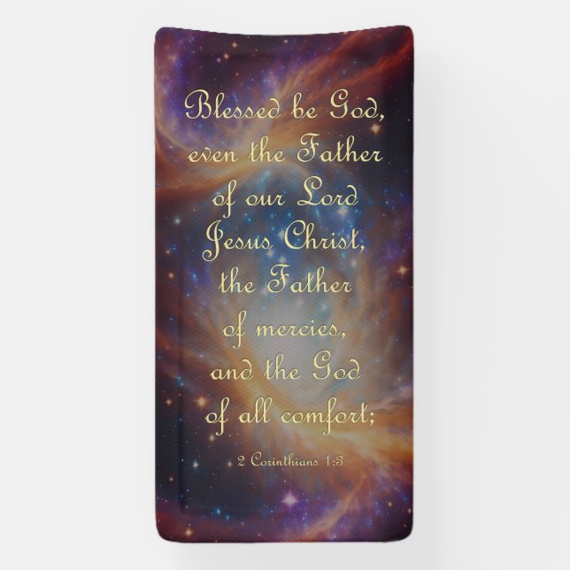 Ermutigungsbanner - 2 Korinther 1:3 Banner (Vertikal)