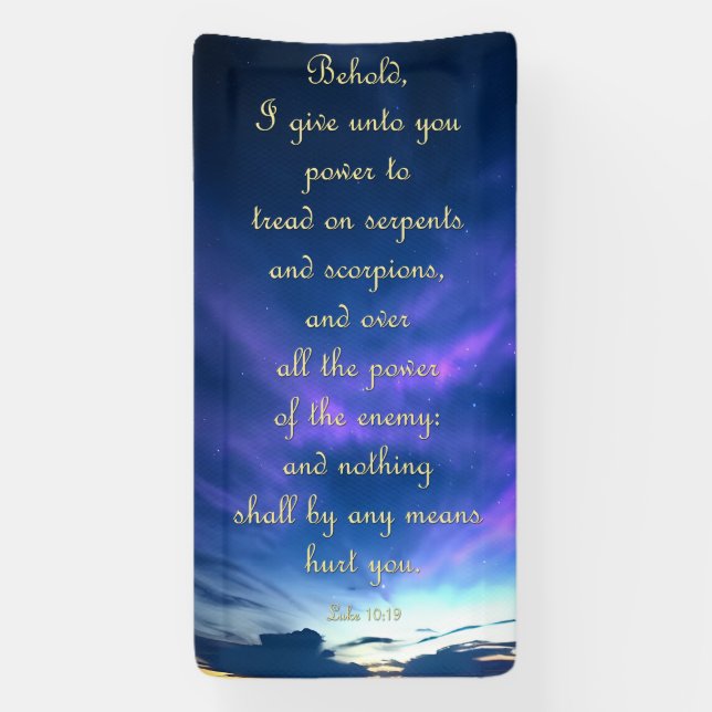 Ermutigungsbanner - Luke 10:19 Banner (Vertikal)
