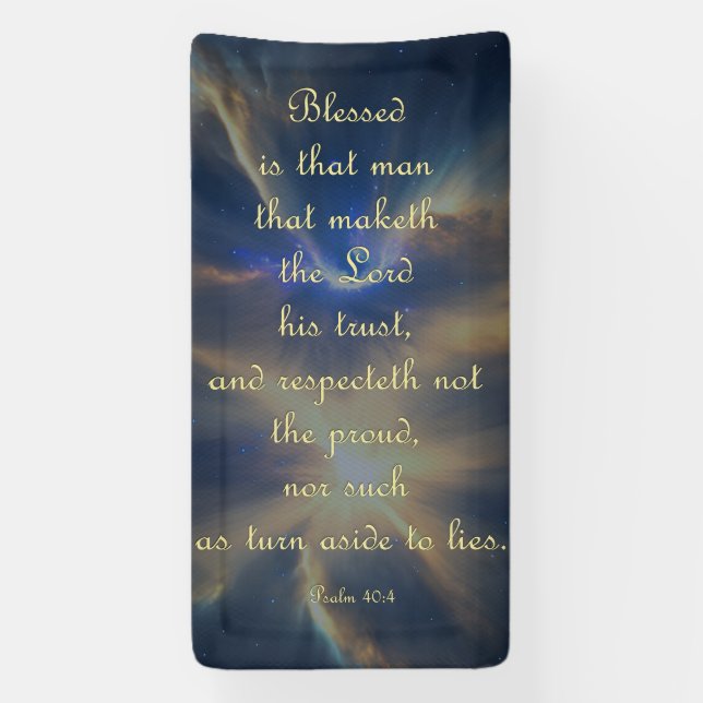 Ermutigungsbanner - Psalm 40:4 Banner (Vertikal)