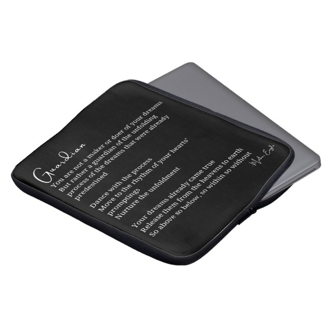 Ermutigungsgedicht des Wächter Laptopschutzhülle (Vorne Oben)