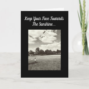 Ermutigungsgesicht Dem Sonnenschein Inspiration Ve Karte